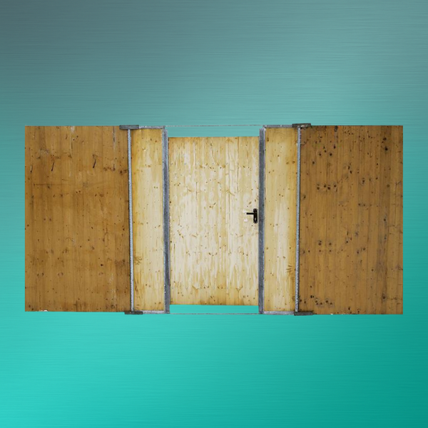 Holzbauzaun mit Schlupftür mieten in Erlangen bei Novaro