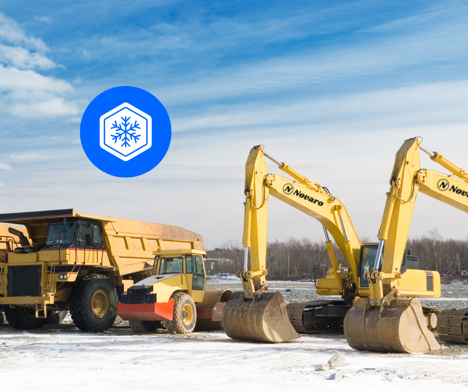 Bauprojekt im Winter – Bauleiter setzen auf Heizgeräte, Beleuchtung und Baumaschinen mieten bei Novaro