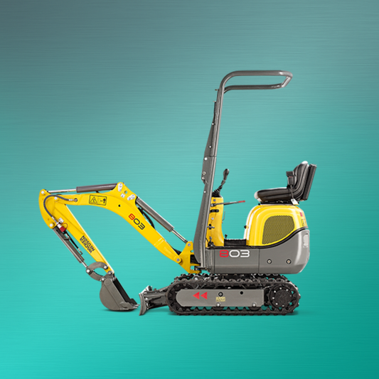 Minibagger bis 1.2t Baumaschine, kompakt für enge Baustellen und leichte Erdarbeiten – Novaro