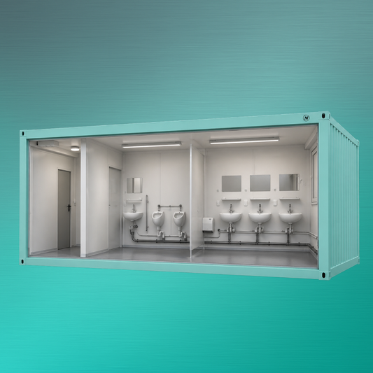 Sanitärcontainer 20ft 3m Breite mieten