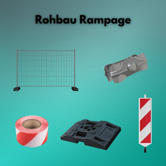 Rohbau Rampage mieten oder kaufen – Absperr- und Sicherungsset für Rohbau & Baugruben | Novaro