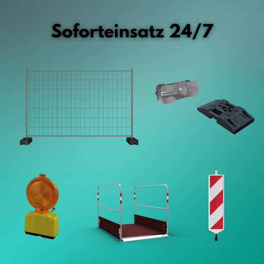 Soforteinsatz 24/7 mieten oder kaufen – mobiles Komplettset für schnelle Baustellensicherung | Novaro