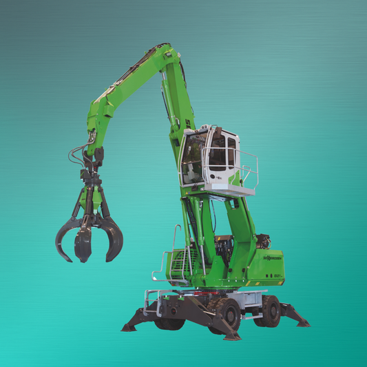Umschlagbagger 10–12m mieten, Baumaschine für Recyclinghöfe, Hafen- und Materialumschlag – Novaro