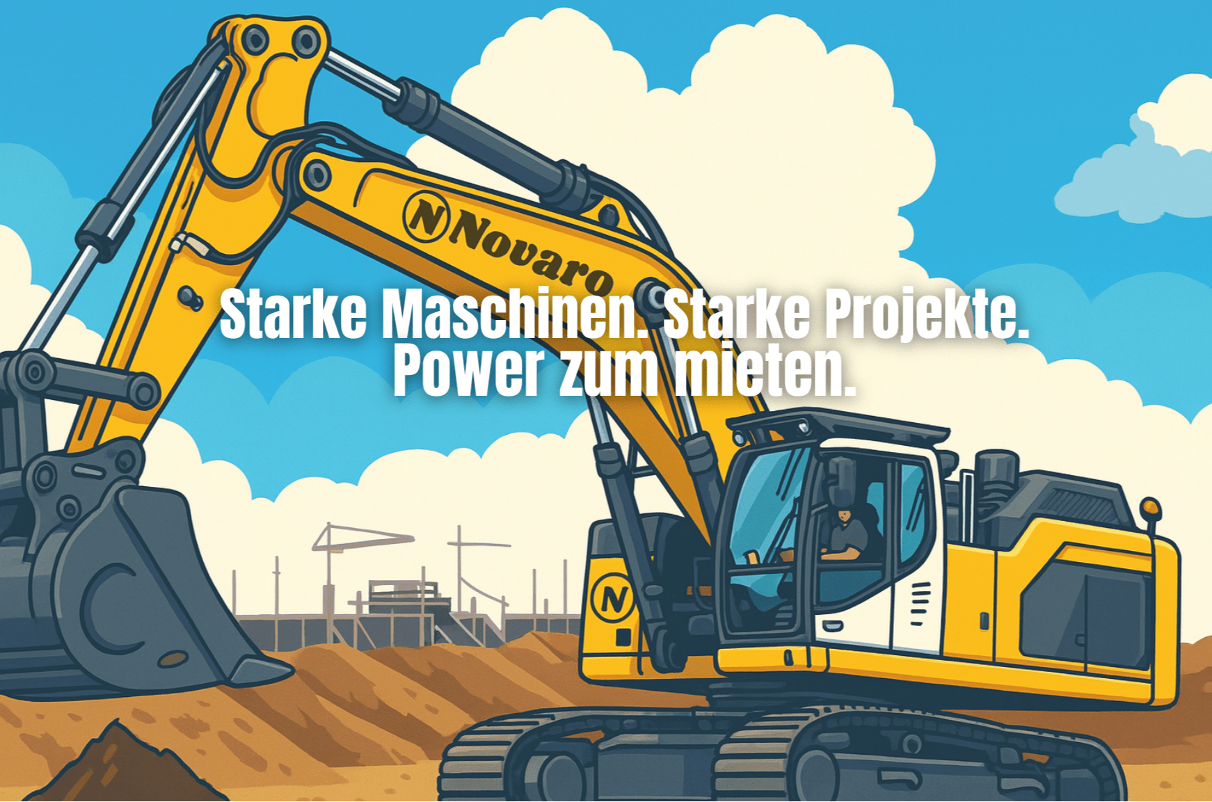 Baumaschinen, Arbeitsbühnen & Krane mieten – digitale Vermietung bundesweit | Novaro