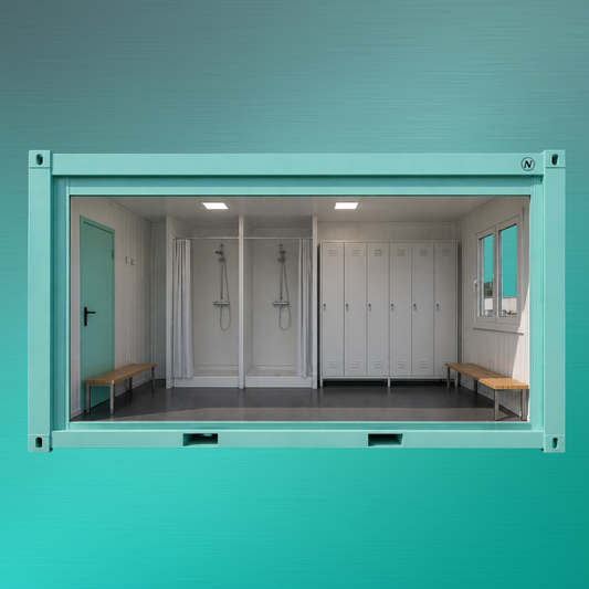Umkleidecontainer mit Dusche mieten