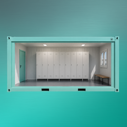 Umkleidecontainer mit Spinden mieten