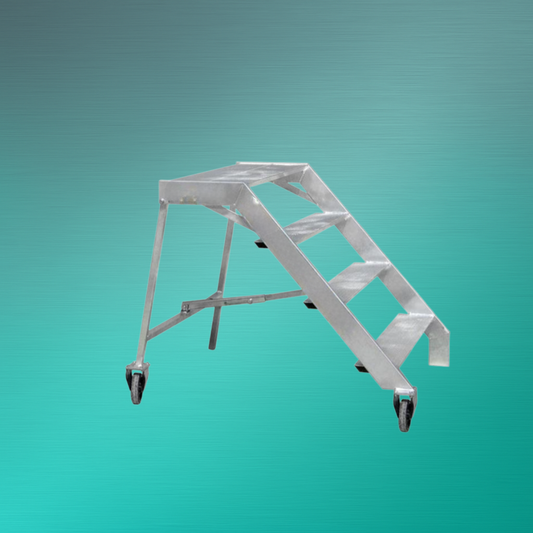 Aluminium-Treppe 4-stufig mieten – leichte Bautreppe für schnellen und sicheren Zugang auf Baustellen mit Novaro