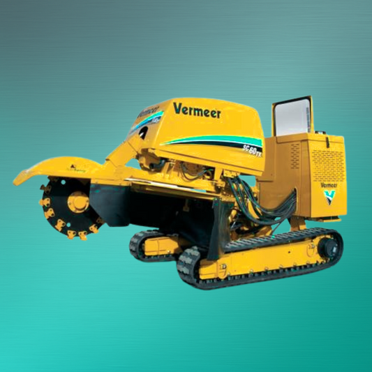 Baumstumpffräse Vermeer SC 60 TX mieten – leistungsstarke Stubbenfräse für professionelle Wurzelentfernung auf Baustellen und im Gartenbau mit Novaro