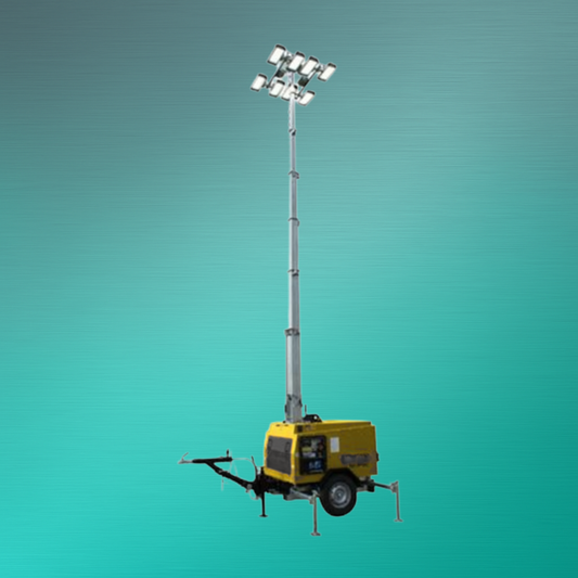 Flutlichtanlage mobil LED SL 9608 mieten – energieeffiziente LED-Lichtmastanlage für Baustellen, Events und Outdoor-Einsätze mit Novaro