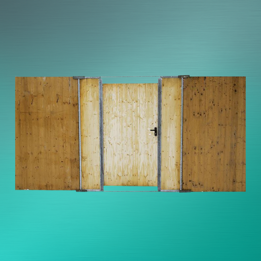 Holzbauzaun mit Schlupftür mieten – flexible Zugangslösung für Baustellen und sichere Absperrungen mit Novaro