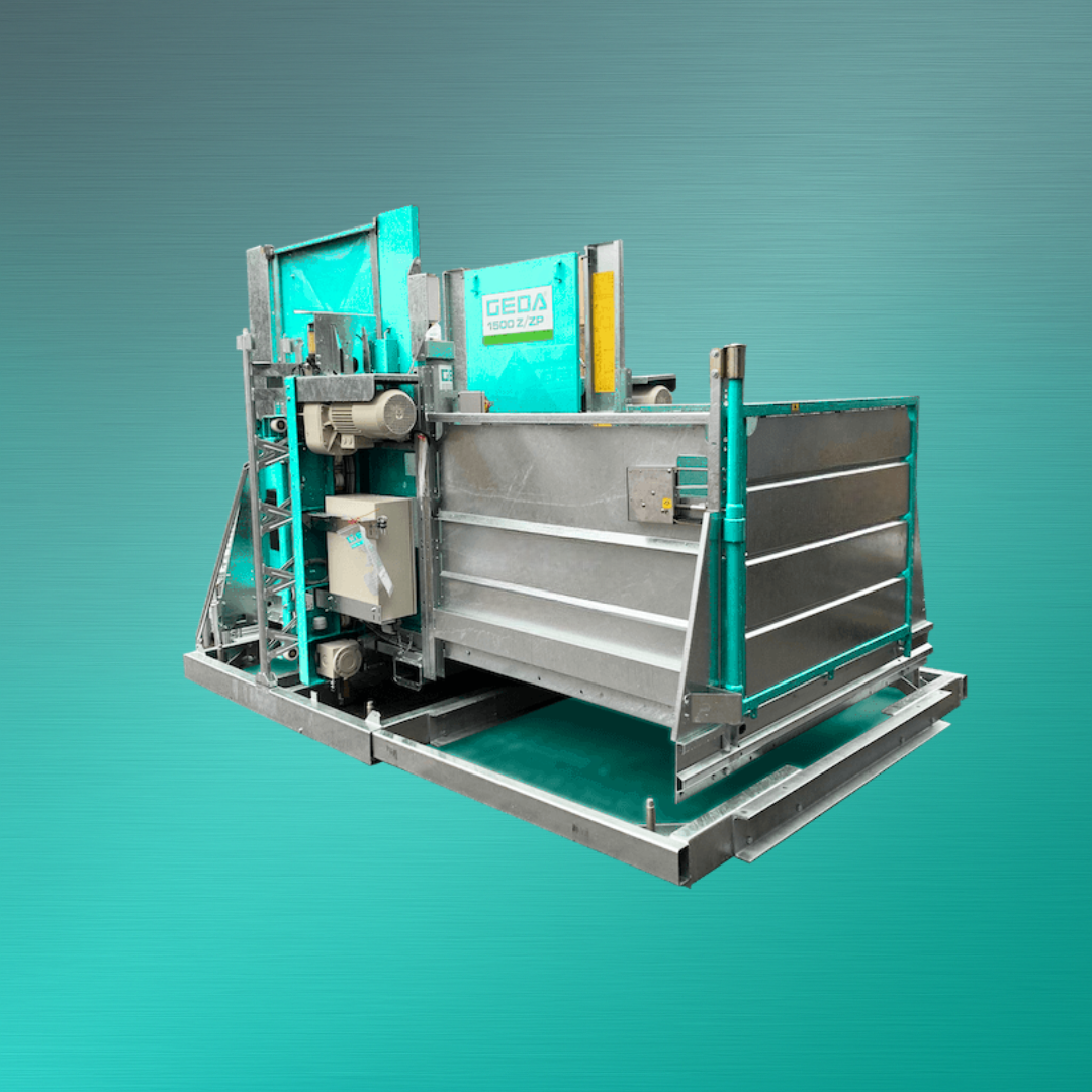 Personenbauaufzug GEDA 1500 Z/ZP mieten – Hochleistungsaufzug für sicheren Personen- und Materialtransport auf großen Baustellen mit Novaro